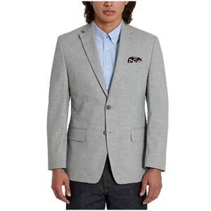 Ben Sherman Slim Fit Blazer Men’s Size 42R Gray White Tailored Sport Coat Suit